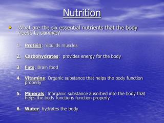 Nutrition