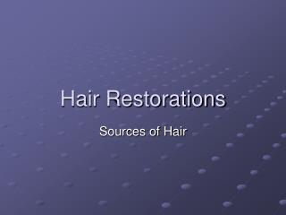 Hair Restorations