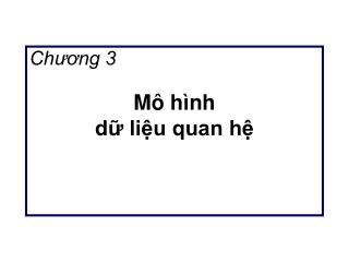 Mô hình dữ liệu quan hệ