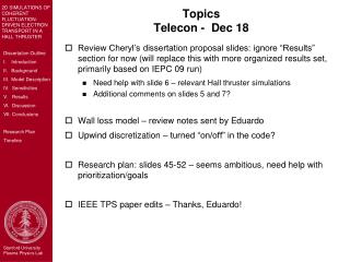 Topics Telecon - Dec 18