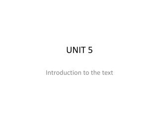 UNIT 5