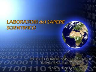 LABORATORI del SAPERE SCIENTIFICO