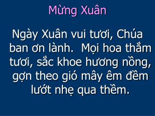 Mừng Xuân