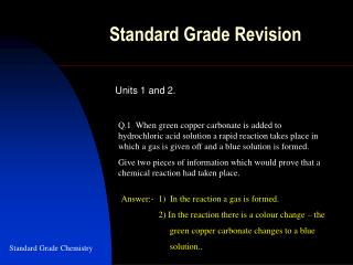 Standard Grade Revision