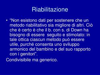 Riabilitazione