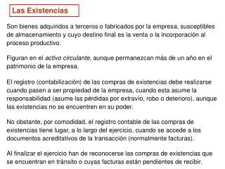 Las Existencias