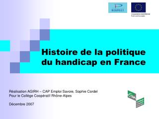 Histoire de la politique du handicap en France