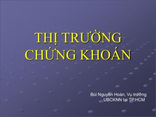 THỊ TRƯỜNG CHỨNG KHOÁN