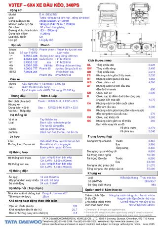 V3TEF – 6X4 XE ĐẦU KÉO, 340PS