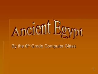 By the 6 th Grade Computer Class