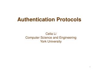 Authentication Protocols