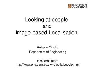 Looking at people and Image-based Localisation