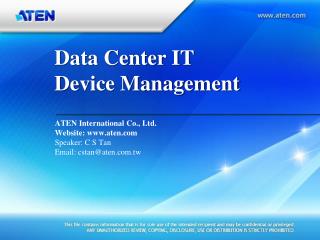 Data Center IT Device Management