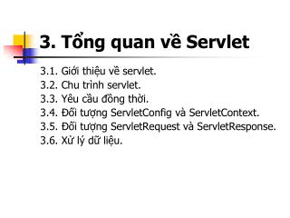 3. Tổng quan về Servlet