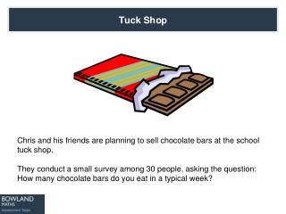 Chris and his friends are planning to sell chocolate bars at the school tuck shop.