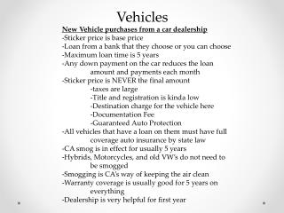 Vehicles