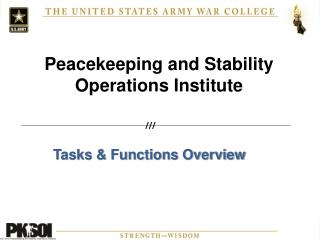 Peacekeeping and Stability Operations Institute