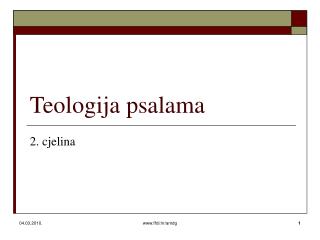 Teologija psalama