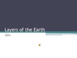 Layers of the Earth