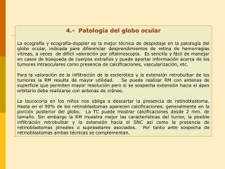 4.- Patología del globo ocular