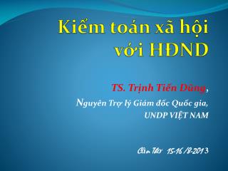 Kiểm toán xã hội với HĐND