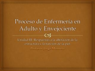 Proceso de Enfermería en Adulto y Envejeciente