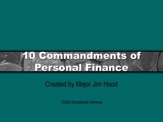 10 Commandments of Personal Finance