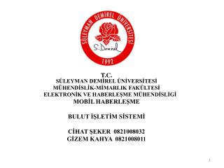 T.C . SÜLEYMAN DEMİREL ÜNİVERSİTESİ MÜHENDİSLİK-MİMARLIK FAKÜLTESİ