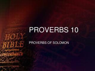 PROVERBS 10