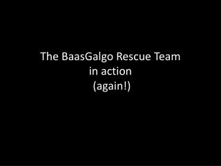 The BaasGalgo Rescue Team in action (again!)