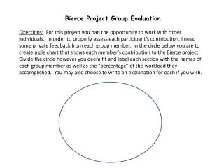 Bierce Project Group Evaluation