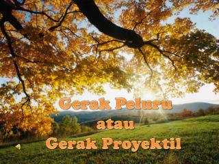 Gerak Peluru atau Gerak Proyektil