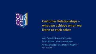 Customer Relationships – what we achieve when we listen to each other