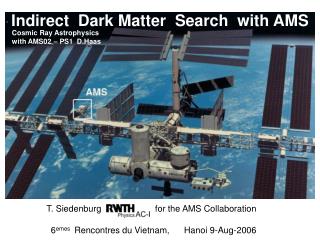 Indirect Dark Matter Search with AMS