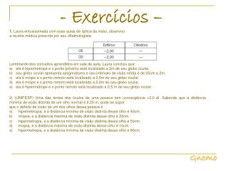 - Exercícios –