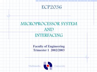 MICROPROCESSOR SYSTEM AND INTERFACING