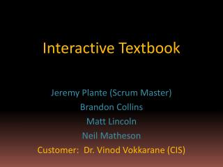 Interactive Textbook
