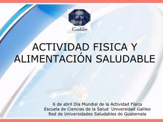 ACTIVIDAD FISICA Y ALIMENTACIÓN SALUDABLE