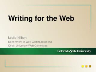 Writing for the Web