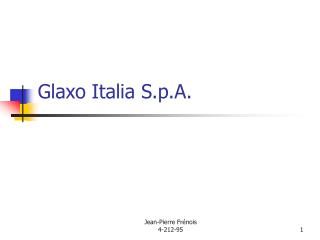 Glaxo Italia S.p.A.