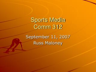 Sports Media Comm 312