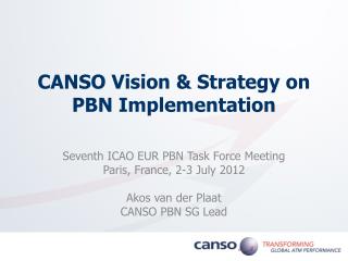 CANSO Vision &amp; Strategy on PBN Implementation