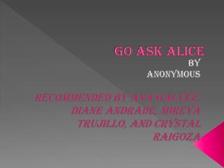 Go Ask Alice
