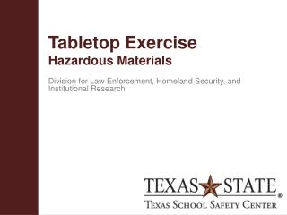 Tabletop Exercise Hazardous Materials