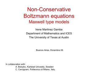 Non-Conservative Boltzmann equations Maxwell type models