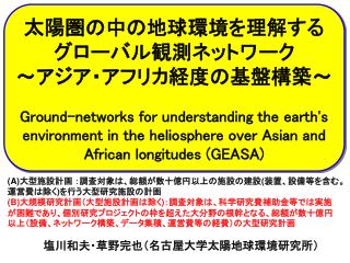 (A) 大型施設計画 ：調査対象は、総額が数十億円以上の施設の建設 ( 装置、設備等を含む。運営費は除く ) を行う大型研究施設の計画