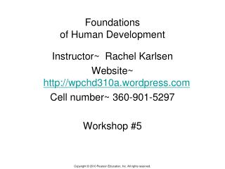 Foundations of Human Development