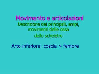 Movimento e articolazioni