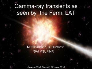 Gamma-ray transients as seen by the Fermi LAT