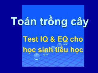 Toán trồng cây